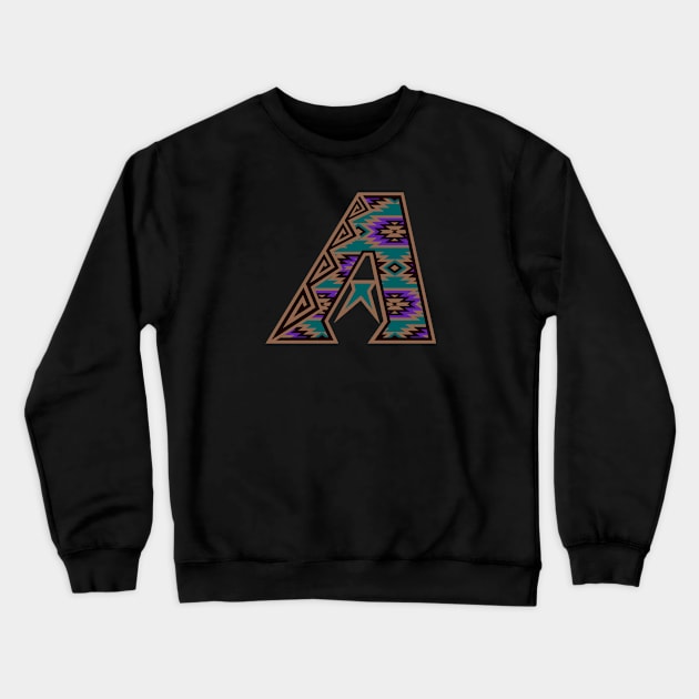 Native Print Dbacks A 2 Crewneck Sweatshirt by LunaGFXD